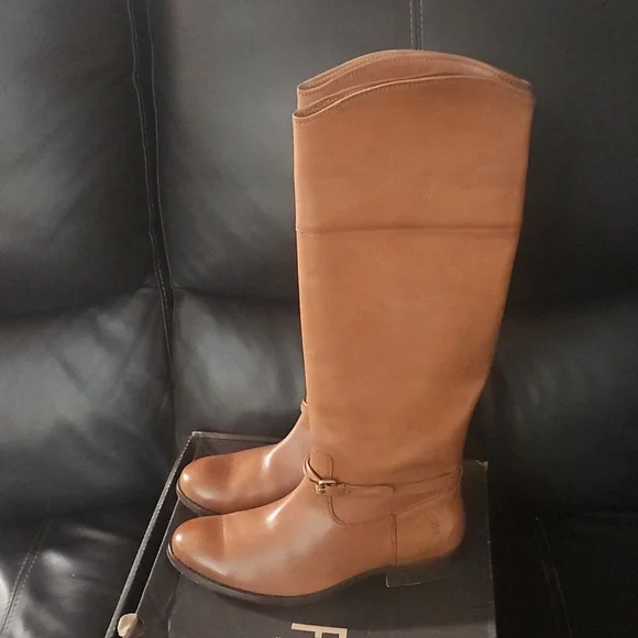 Frye Tan Knee Leather Boots - Picture 3 of 6